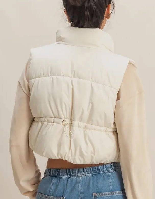 Cream Cropped Vest