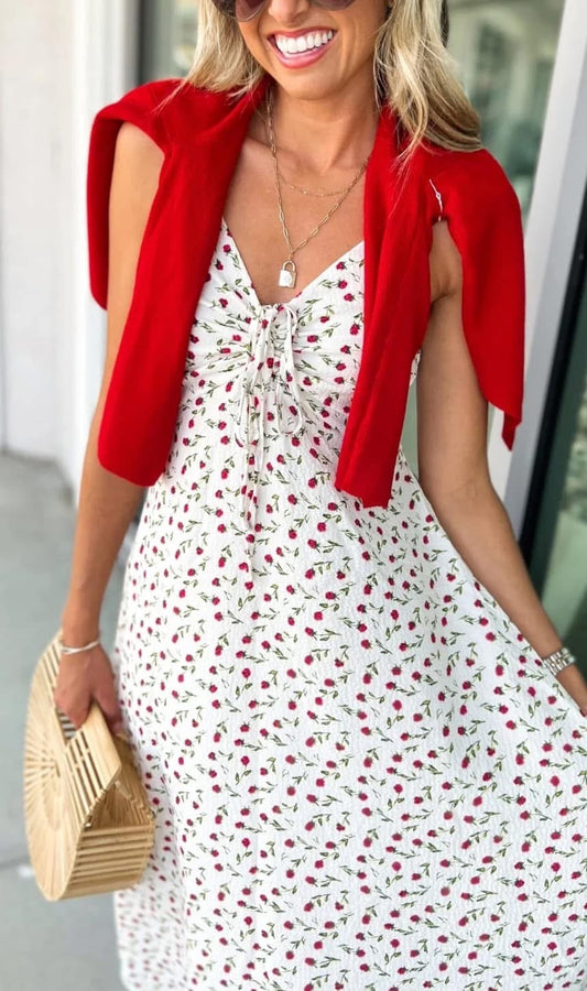 Red Floral Maxi