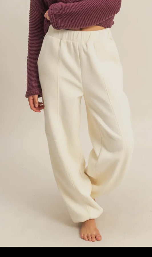 Cream Crew Sweatpants